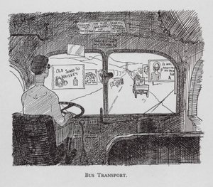 Linja-autoliikenne (litografia) tekijältä Pont (1908 40)