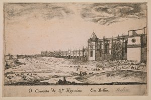 Jeronimoksen luostari Belemin alueella, Portugali 1662 tekijältä Portuguese School