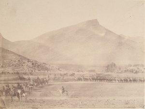 [Lähtö Khivan Khanin metsästyshaudalle], 1840-60-luvut. tekijältä Possibly by Luigi Pesce.