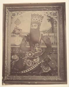 [Fath-Ali Shah, maalaus, joka kerran kuului Hmahille [] Saula, kuninkaan setä.], 1840-60-luvut. tekijältä Possibly by Luigi Pesce.