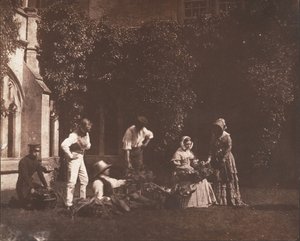 Els venedors de fruites, ca. 1845. finlandès tekijältä Possibly by William Henry Fox Talbot.