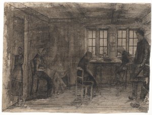 Viiden hengen maalaistalon sisustus