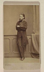 Säveltäjä Bedrich Smetanan muotokuva, noin 1866. tekijältä Prague . Photo studio H. Fiedler