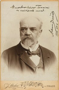 Säveltäjä Antonin Dvorakin muotokuva 1841-1904 n. 1900. tekijältä Prague . Photo studio J. Mulac