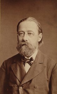 Säveltäjä Bedrich Smetanan muotokuva, 1878. tekijältä Prague . Photo studio J. Mulac