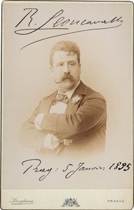 Ruggiero Leoncavallo 1858-1919, 1895. tekijältä Prague . Photo studio Jan F.