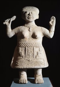 Esikolumbialainen taide, Totonac-sivilisaatio: esittelijäkäsivarsien patsas ilmassa 6.-9. vuosisadalla JC:n jälkeen El Tajinista (kivi) tekijältä Pre Columbian Pre Columbian