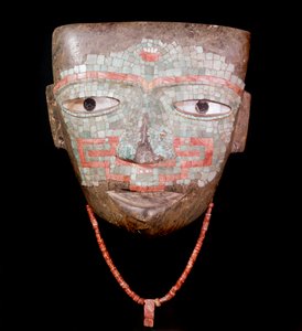 Esikolumbialainen taide: hautausnaamio Teotihuacan III:n (300-650 jKr) Meksikon sivilisaation ajalta. Mexico City. Kansallinen antropologian museo