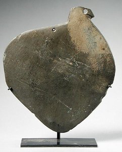 Lintupääinen paletti, mahdollisesti helmikana, Naqada II -kausi, n. 3500-3100 eKr. (vihreä liuske) tekijältä Predynastic Period Egyptian