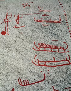 Pohjoismainen pronssikausi: veneitä ja rekiä, kalliokaiverruksia Tanumissa, Ruotsissa tekijältä Prehistoric Prehistoric