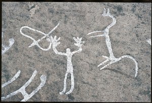 Ruotsi, Vastra Gotalandin lääni, Litsleby, kalliokaiverrukset Tanumissa tai Tanumsheidessa. tekijältä Prehistoric Prehistoric