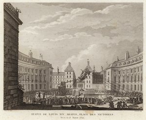 Ludvig XIV:n patsas purettiin Place des Victoires -aukiolle