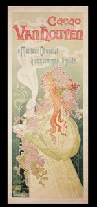 Cacao Van Houtenin mainosjuliste, Belgia, 1897.