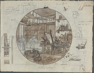 Litografinen työpaja tekijältä Probably French 19th Century