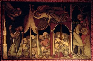 Hiskian historia, seinän jälleenrakennus maalaus alun perin Westminsterin palatsin maalatussa kammiossa