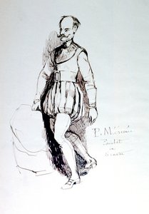 Figuuri 1500-luvun puvussa, n. 1823-1870