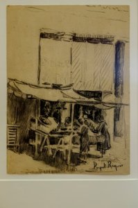 aukio, Narcís Puget Riquer, hiilipiirustus, Puget-museo, Can LLaudisin aatelistalo , Dalt Vila, Ibiza, Baleaarit, Espanja tekijältä Puget Riquer