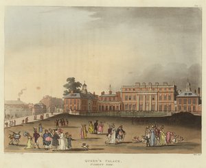Kuningattaren palatsi tekijältä Pugin and Rowlandson