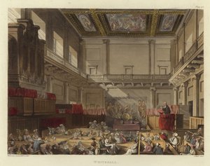 Whitehall tekijältä Pugin and Rowlandson