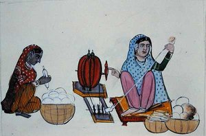 Puuvillatehdas (Behna) n. 1890 (akvarelli paperille)