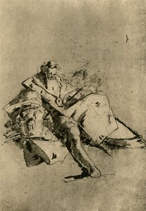 "Vanha mies istuu", 1700-luku, 1928 tekijältä Pupil of Tiepolo