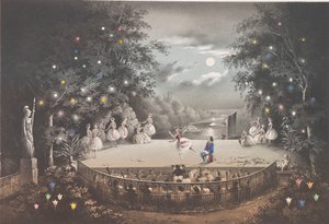 C. Pugnin baletti Naiad ja kalastaja Pink-paviljongissa Peterhofin puistossa, 1851.