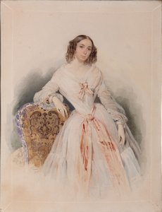 Praskovia Nikolaevna Ryuminan muotokuva 1821-1897, 1847 tekijältä Pyotr Fyodorovich Sokolov