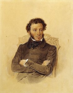 Runoilija Aleksandr Sergeevich Pushkinin muotokuva, n. 1830