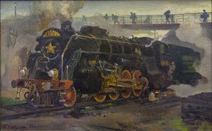 Veturi IS20 par Smukrovich, Pjotr Iosifovich (1878-1942). Öljy kankaalle, koko: 55x89 tekijältä Pyotr Iosifovich Smukrovich