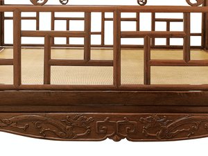 Yksityiskohta Huanghualin kuusipylväisestä katossängystä, Jiazichuang Qing -dynastia (puuta) (katso myös 469034) tekijältä Qing Dynasty Chinese School