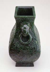 Imperial maljakko pronssihammas Hu -muodosta, Qianlong-kausi (1736-1796) (jade)