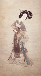 Lady of China, kirjoittanut Ren Shyong (maalaus silkille) tekijältä Qing Dynasty Chinese School