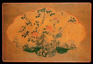 Pöytälevy, Kangxi-kausi (1662-1722) (lakattu puu ja hamppukangas) (katso myös 272133)