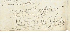 Allekirjoitus Englannin Elizabeth I:n kirjeeseen ranskalaiselle Henri IV:lle, n. 1596 tekijältä Queen Elizabeth I of England and