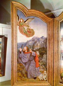 Pyhä sukulaisuus eli Pyhän Annan alttaritaulu, yksityiskohta vasemmasta paneelista, joka kuvaa Joachim-julistusta, 1509 tekijältä Quentin Massys or Metsys