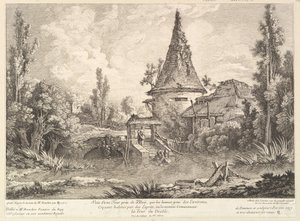 Näkymä Towerista lähellä Bloisia, 1700-luvun puoliväli. tekijältä Quentin Pierre Chedel