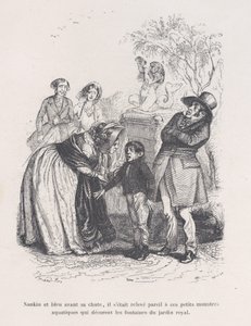 Hän nousi kuin nuo pienet merihirviöt, jotka koristavat suihkulähteitä. Pikku kurjuudesta..., 1843. tekijältä Quichon