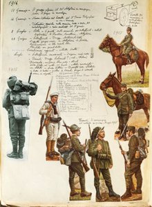 Italian armeijan univormut ensimmäisen maailmansodan aikana, Quinto Cenni, värikilpi