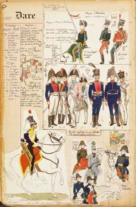 Erilaisia univormuja, Quinto Cenni, värikilpi, noin 1815 tekijältä Quinto Cenni