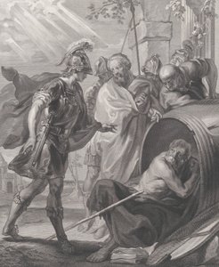 Diogenes Sinopelaisen ja Aleksanteri Suuren tapaaminen, 1784. tekijältä Quirin Mark