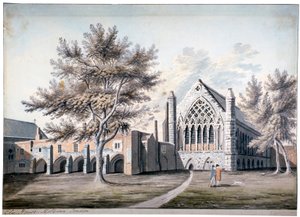 Näkymä Ely Housesta Ely Placessa, Holbornissa, Lontoossa, 1775 tekijältä RB Godfrey