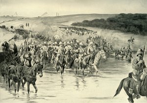 Lord Roberts ja hänen armeijansa ylittämässä muurijoen, 1901. tekijältä RM Paxton