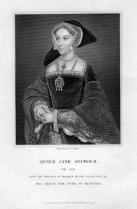 Jane Seymour, kolmas vaimo ja Englannin Henrik VIII:n kuningatar, 1823.