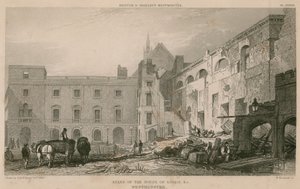 House of Lordsin rauniot, Westminster tekijältä R. W. Billings