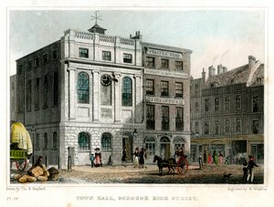 Town Hall, Borough High Street, Southwark, Lontoo, 1830.