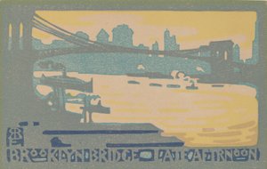 Brooklyn Bridge myöhään iltapäivällä, 1916. tekijältä Rachael Robinson Elmer