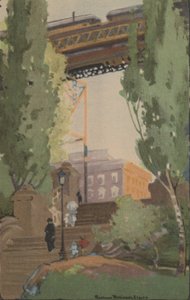 The Elevated Railroad osoitteessa 110th Street, 1914.