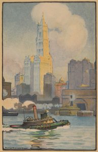 Woolworth-rakennus lautalta, 1914.