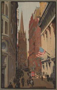Trinity Church ja Wall Street, 1914.