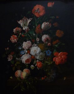 Asetelma kukkien kanssa tekijältä Rachel Ruysch